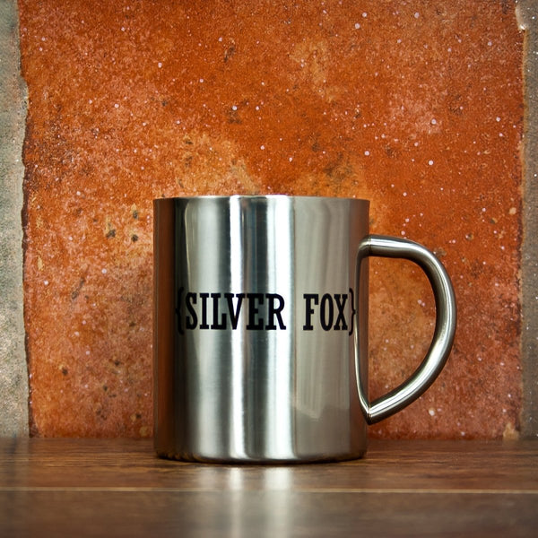 Buy Open Personalisation with Swirl Brackets Silver Outdoor Mug available now at www.giftsfinder.co.uk