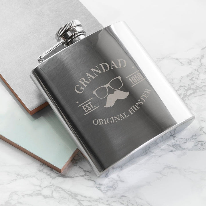 Buy Original Hipster's Silver Hip Flask available now at www.giftsfinder.co.uk