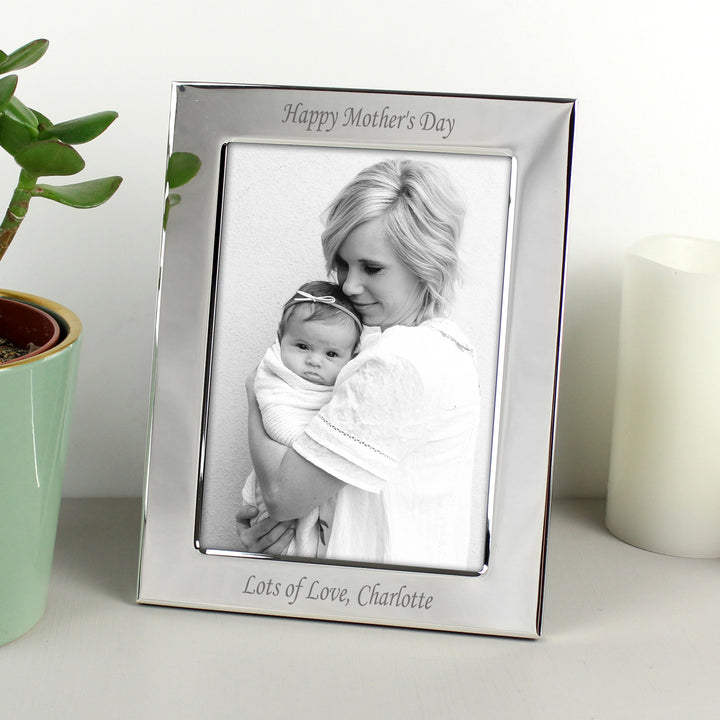 Personalised Silver Plated 5x7 Inch Photo Frame - part of the Gifts Finder Personalised Photo Frames collection