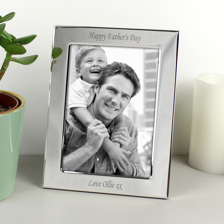 Personalised Silver Plated 5x7 Inch Photo Frame - part of the Gifts Finder Personalised Photo Frames collection