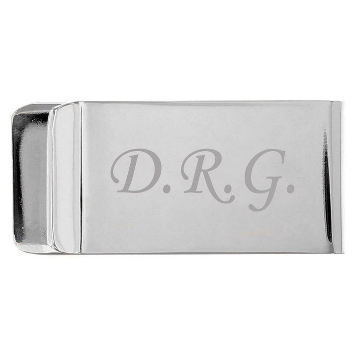 Personalised Silver Plated Money Clip - part of the Gifts Finder Personalised Money Clips collection