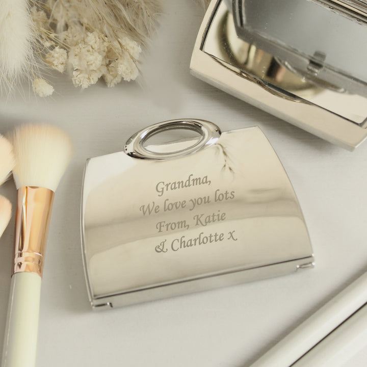 Buy Personalised Handbag Compact Mirror available now at www.giftsfinder.co.uk