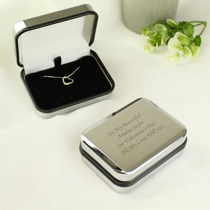 Buy Personalised Box With Heart Necklace available now at www.giftsfinder.co.uk