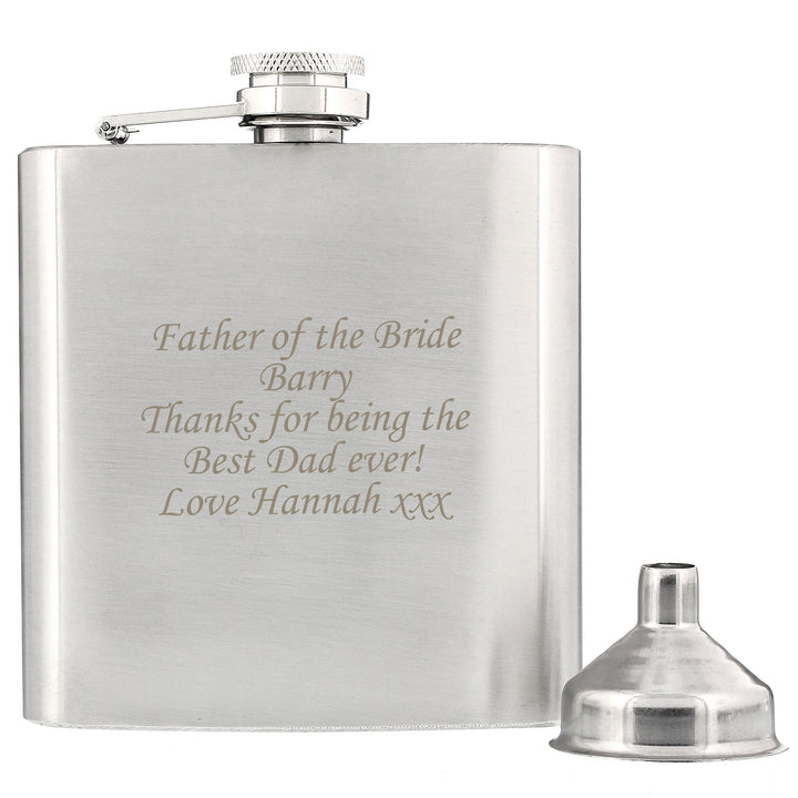 Buy Personalised Boxed Stainless Steel Hip Flask available now at www.giftsfinder.co.uk