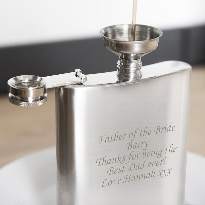 Buy Personalised Boxed Stainless Steel Hip Flask available now at www.giftsfinder.co.uk