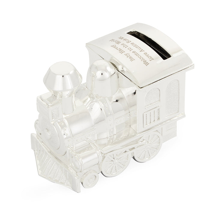 Personalised Train Money Box in gift category Personalised Money Boxes