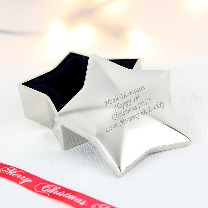 Personalised Star Trinket Box in gift category Personalised Trinket Boxes