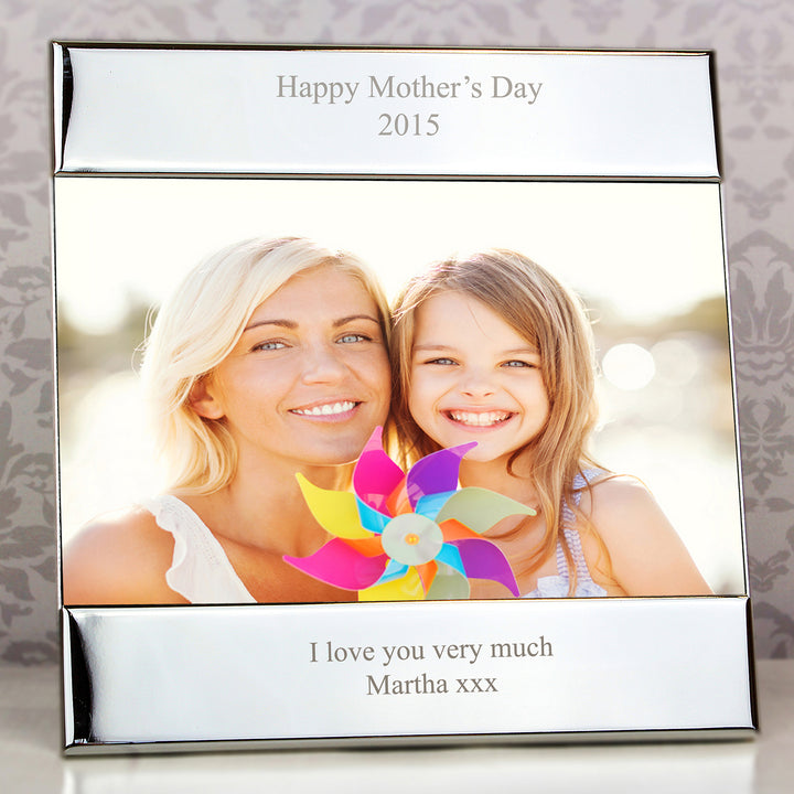 Personalised Silver Square 6x4 Photo Frame in gift category Personalised Photo Frames