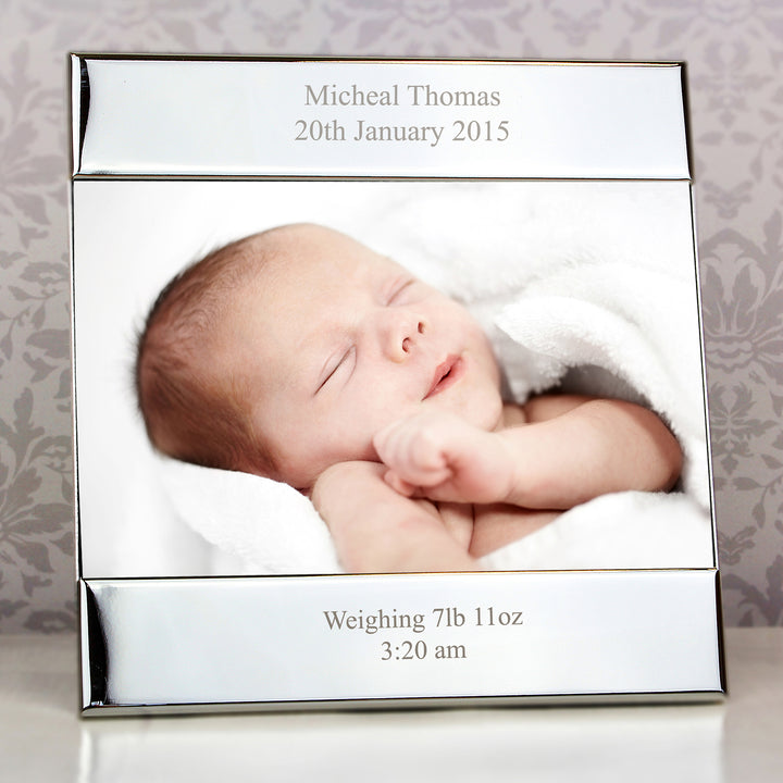 Personalised Silver Square 6x4 Photo Frame in gift category Personalised Photo Frames