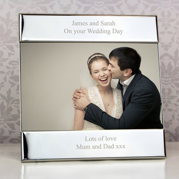 Personalised Silver Square 6x4 Photo Frame in gift category Personalised Photo Frames