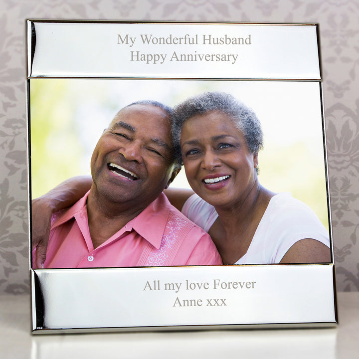 Personalised Silver Square 6x4 Photo Frame in gift category Personalised Photo Frames