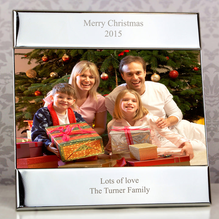 Personalised Silver Square 6x4 Photo Frame in gift category Personalised Photo Frames