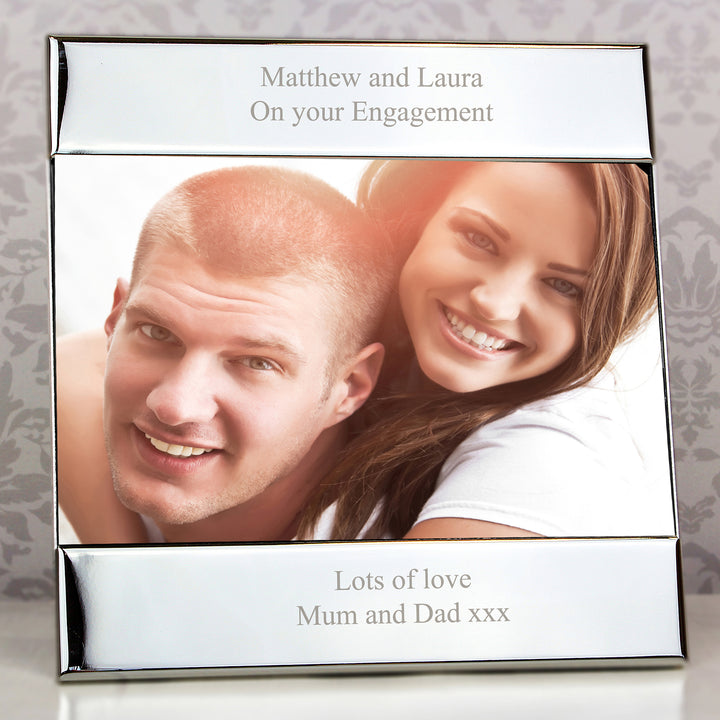 Personalised Silver Square 6x4 Photo Frame in gift category Personalised Photo Frames