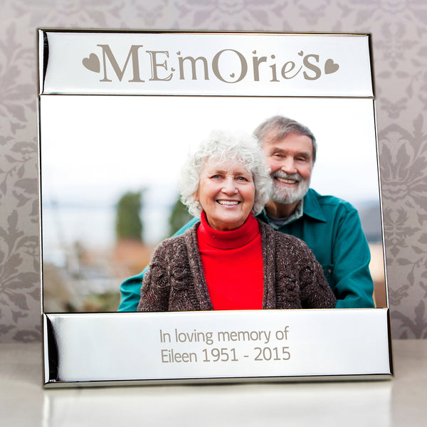 Personalised Silver Memories Square 6x4 Photo Frame in gift category Personalised Photo Frames