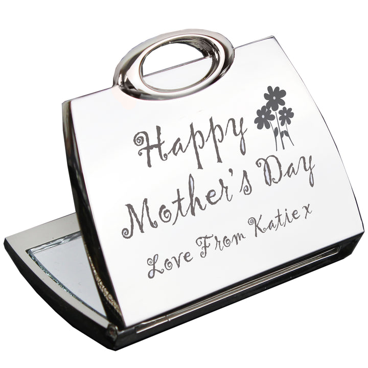 Personalised Happy Mothers Day Compact Mirror - part of the Personalised Compact Mirrors collection