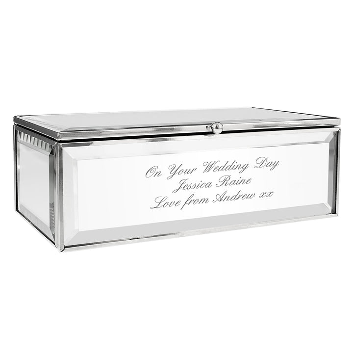 Buy Personalised Any Message Mirrored Jewellery Box available now at www.giftsfinder.co.uk