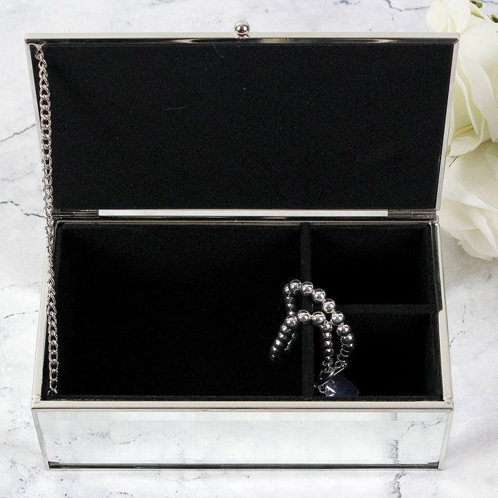 Buy Personalised Hearts Mirrored Jewellery Box available now at www.giftsfinder.co.uk