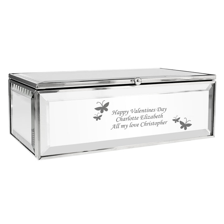 Buy Personalised Butterflies Mirrored Jewellery Box available now at www.giftsfinder.co.uk