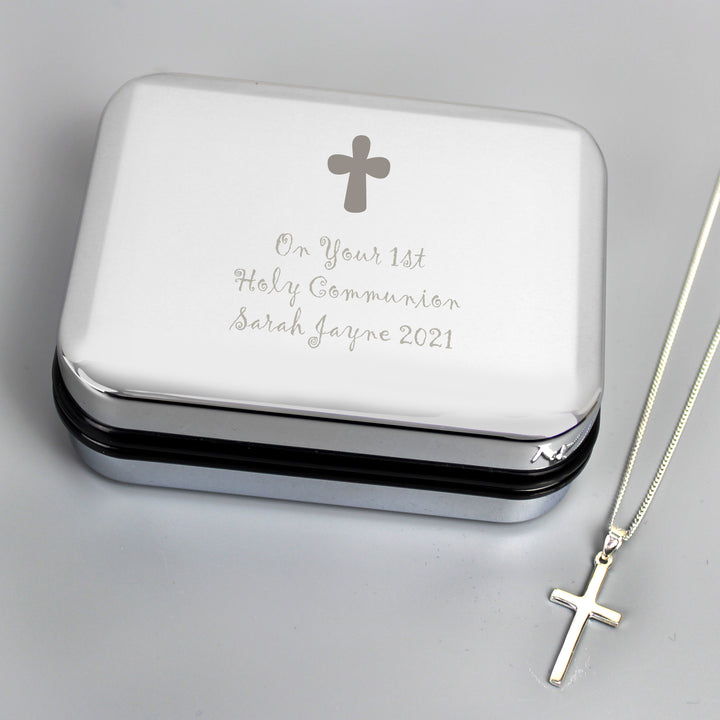 Buy Personalised Cross Necklace and Box available now at www.giftsfinder.co.uk