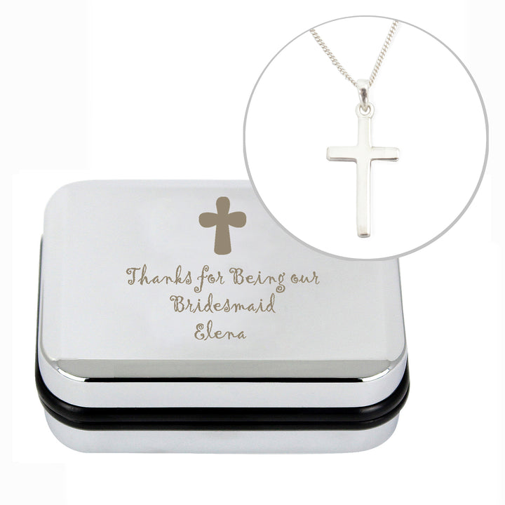 Buy Personalised Cross Necklace and Box available now at www.giftsfinder.co.uk