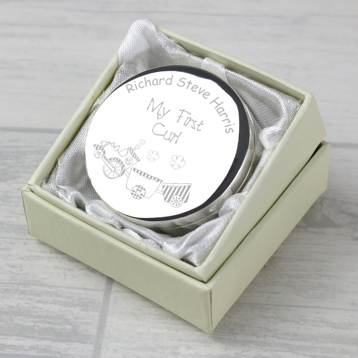 Personalised Train My First Curl Trinket Box in gift category Personalised Trinket Boxes