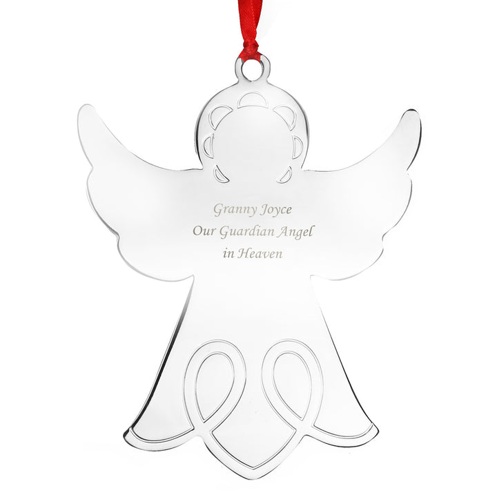 Personalised Angel Tree Decoration - part of the Gifts Finder Personalised Christmas Decorations collection