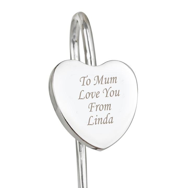 Personalised Silver Heart Bookmark in gift category Personalised Childrens Books