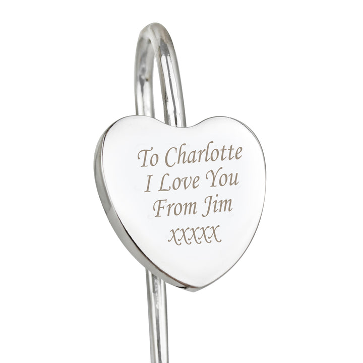 Personalised Silver Heart Bookmark in gift category Personalised Childrens Books