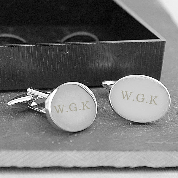 Buy Personalised Oval Cufflinks at www.giftsfinder.co.uk