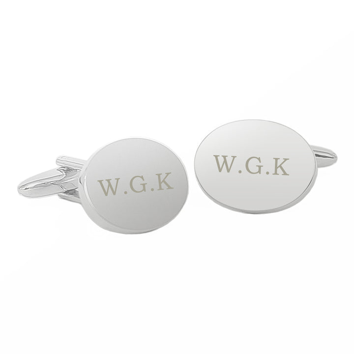 Personalised Oval Cufflinks - part of the Gifts Finder Personalised Cufflinks collection