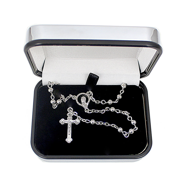 Personalised Rosary Beads And Cross Trinket Box - part of the Gifts Finder Personalised Trinket Boxes collection