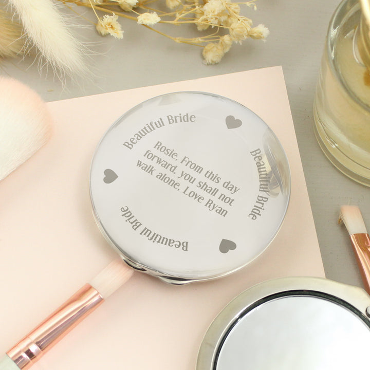 Buy Personalised Beautiful Bride Compact Mirror available now at www.giftsfinder.co.uk