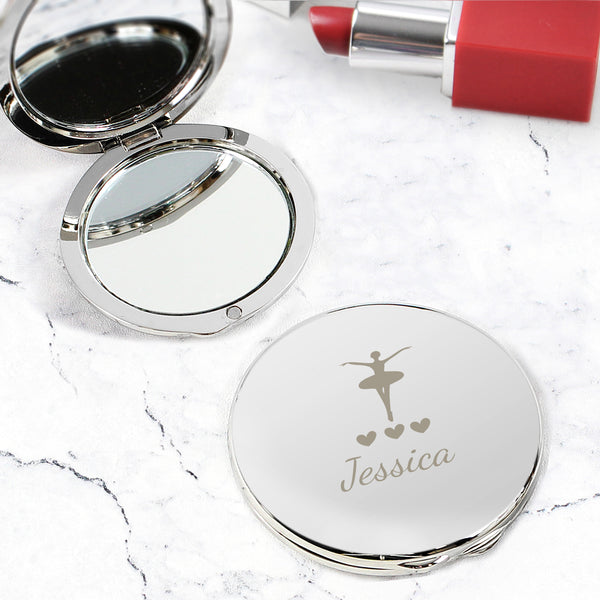 Buy Personalised Ballerina Compact Mirror available now at www.giftsfinder.co.uk