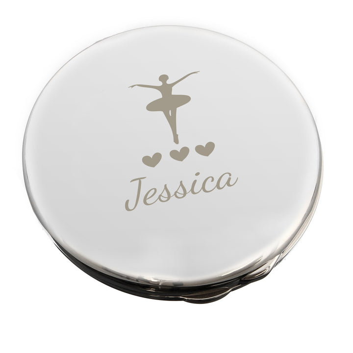 Personalised Ballerina Compact Mirror - part of the Gifts Finder Personalised Compact Mirrors collection