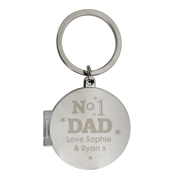 Personalised No1 Dad Photo Keyring - part of the Personalised Father's Day Gifts collection