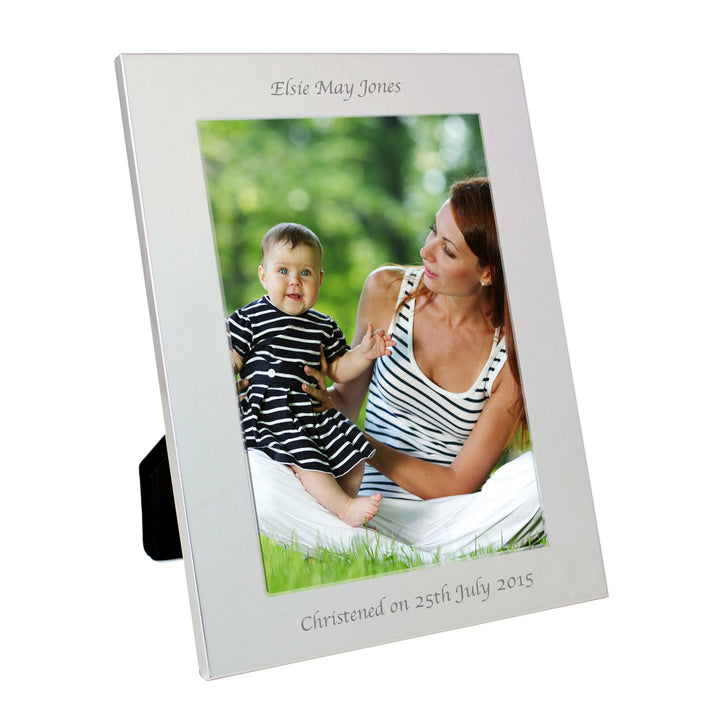 Personalised Silver 5x7 Inch Photo Frame - part of the Gifts Finder Personalised Photo Frames collection