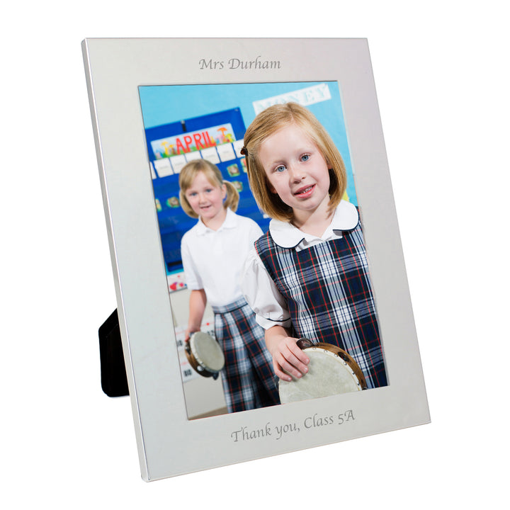 Personalised Silver 5x7 Inch Photo Frame - part of the Gifts Finder Personalised Photo Frames collection