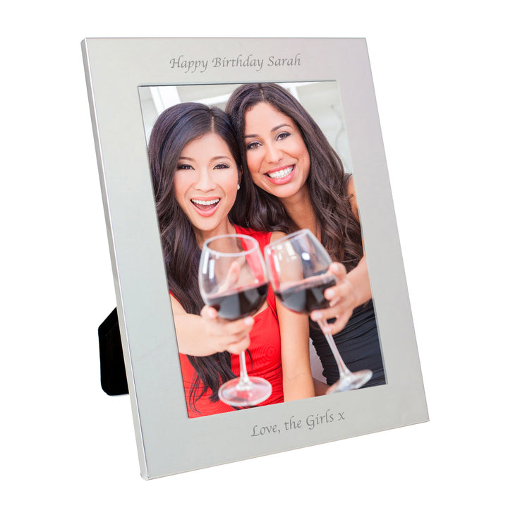 Personalised Silver 5x7 Inch Photo Frame - part of the Gifts Finder Personalised Photo Frames collection