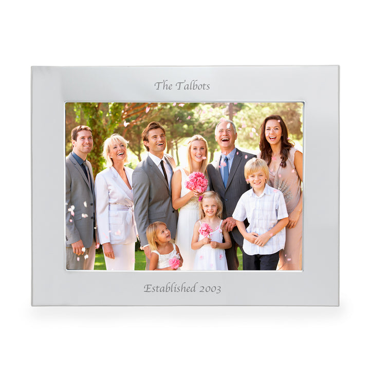 Personalised Silver 7x5 Landscape Photo Frame in gift category Personalised Photo Frames