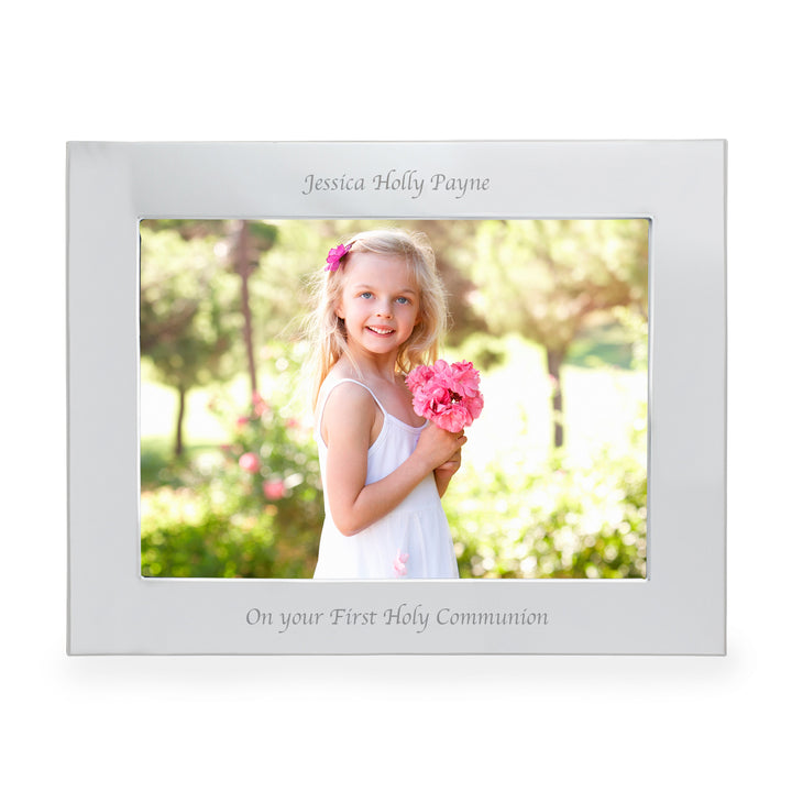 Personalised Silver 7x5 Landscape Photo Frame in gift category Personalised Photo Frames