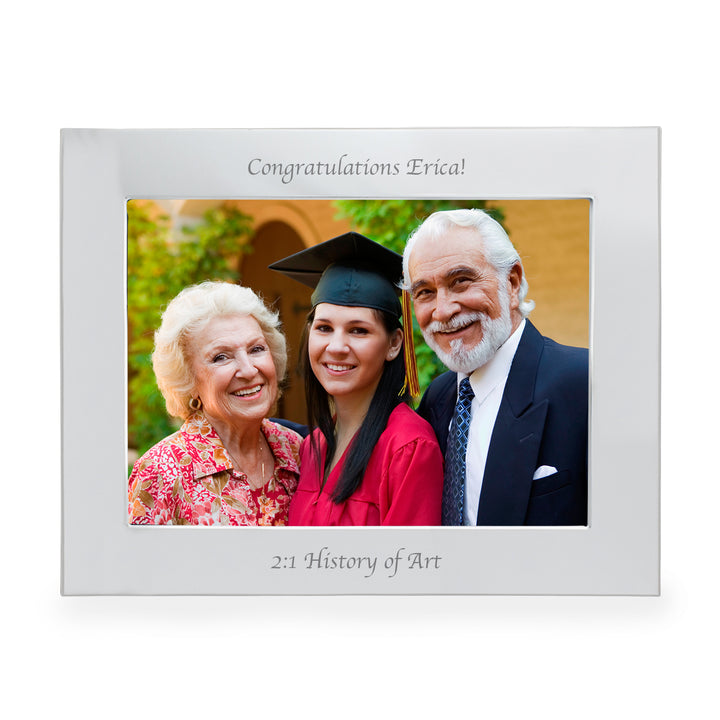 Personalised Silver 7x5 Landscape Photo Frame in gift category Personalised Photo Frames