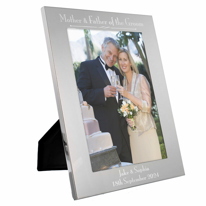 Personalised Silver 5x7 Decorative Mother & Father of the Bride Photo Frame in gift category Personalised Photo Frames