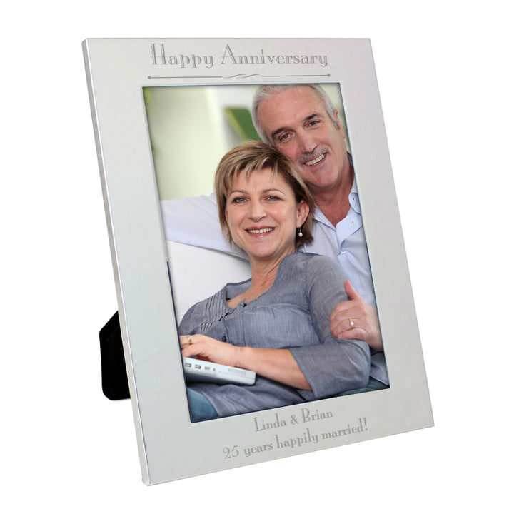 Personalised Silver 5x7 Decorative Photo Frame in gift category Personalised Photo Frames