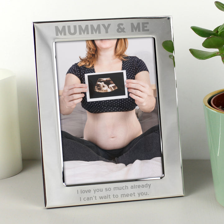 Personalised Silver 5x7 Mummy & Me Photo Frame in gift category Personalised Photo Frames