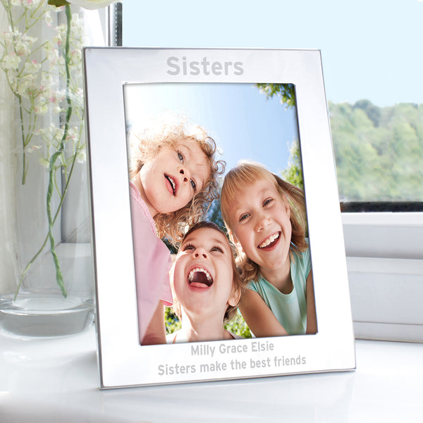 Personalised Silver 5x7 Bold Style Photo Frame in gift category Personalised Photo Frames