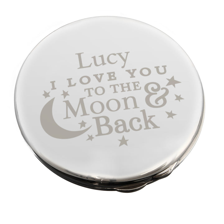 Personalised To the Moon and Back... Compact Mirror in gift category Personalised Makeup Mirrors & Compact Mirrors