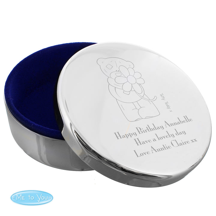 Buy Personalised Me to You Flower Round Trinket Box available now at www.giftsfinder.co.uk