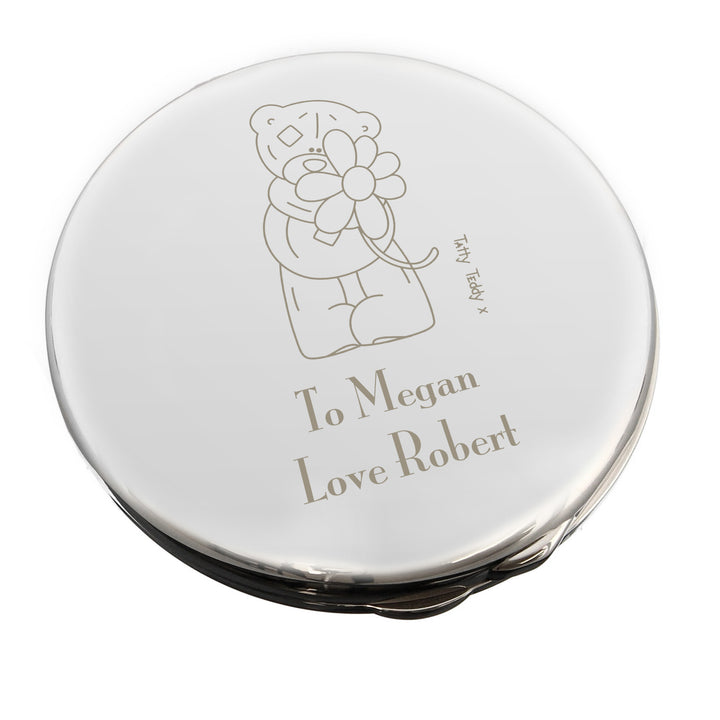 Personalised Me To You Flower Compact Mirror - part of the Gifts Finder Personalised Compact Mirrors collection