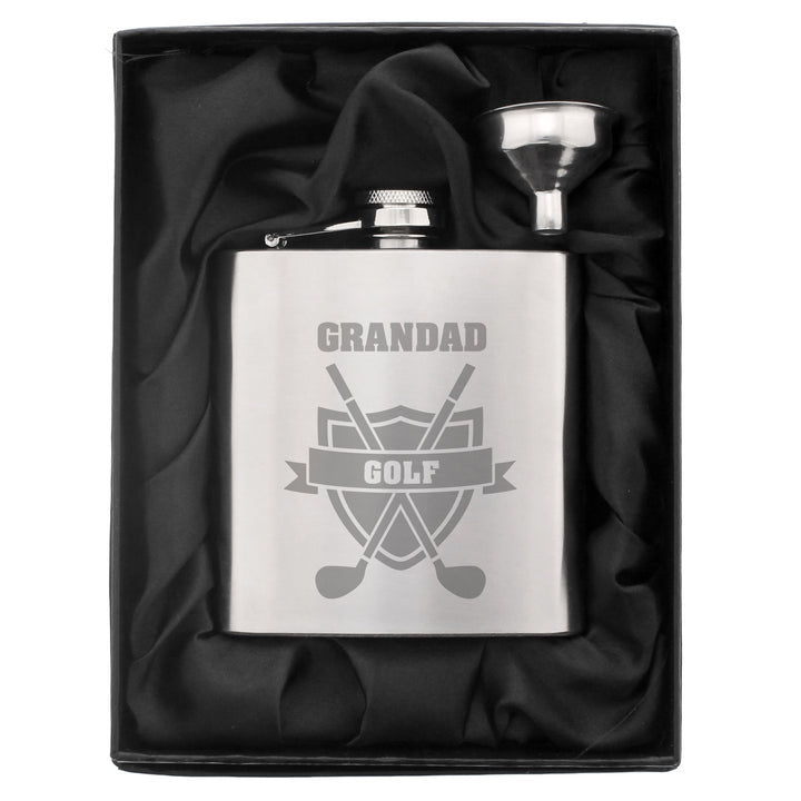 Buy Personalised Golf Hip Flask available now at www.giftsfinder.co.uk