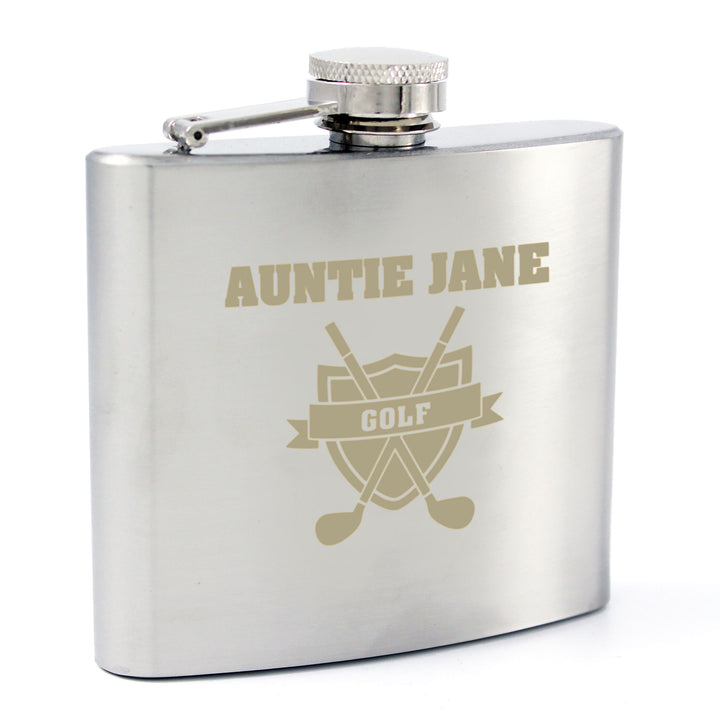 Buy Personalised Golf Hip Flask available now at www.giftsfinder.co.uk